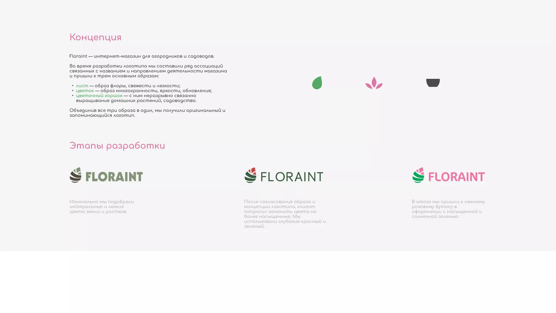 Создание логотипа и интернет-магазина «FLORAINT» в Алейске