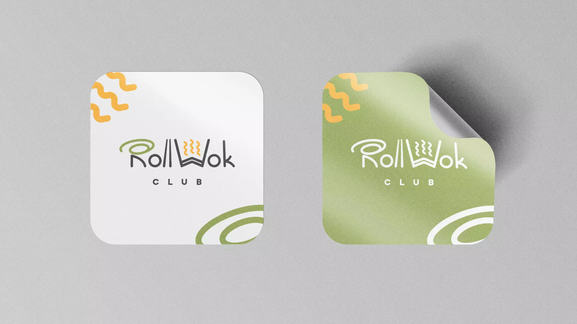Разработка логотипа и фирменного стиля суши-бара «Roll Wok Club» в Алейске